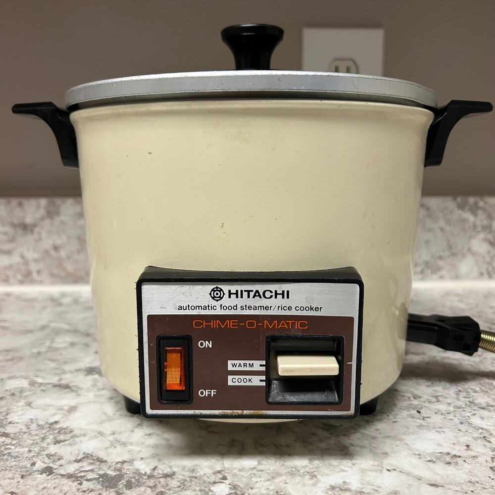 Hitachi Chime-O-Matic Rice Cooker 5.5 Cup Cream RD-4053 Vintage Steamer